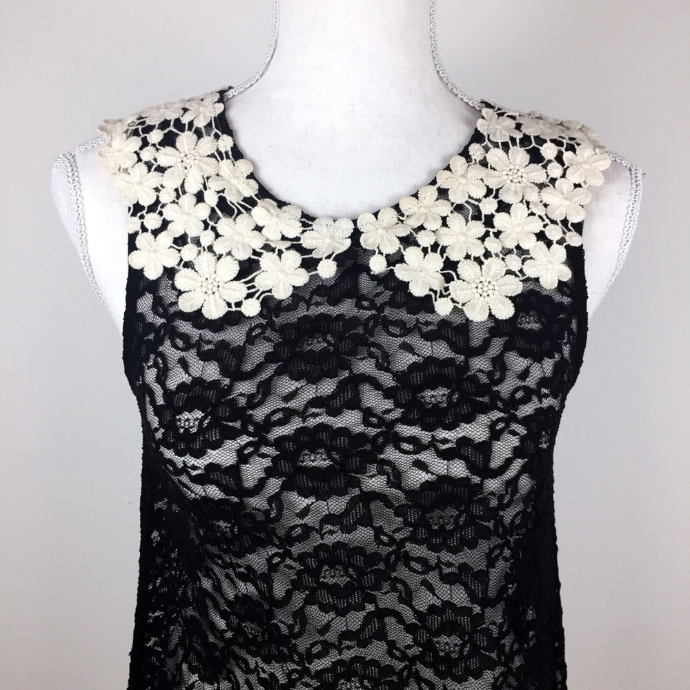 Eloise Sleeveless Lace Scalloped Blouse Small